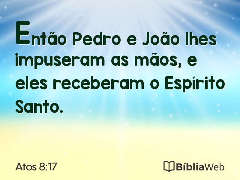 Atos 8:17 em imagem para compartilhar