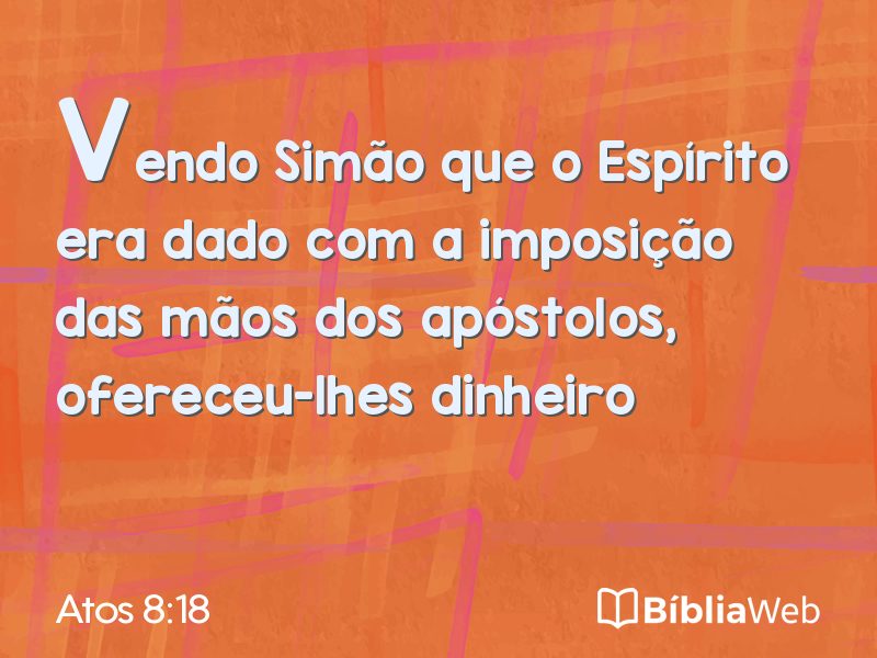 Atos 8:18 em imagem para compartilhar