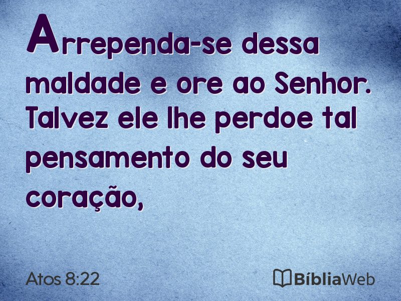 Atos 8:22 em imagem para compartilhar