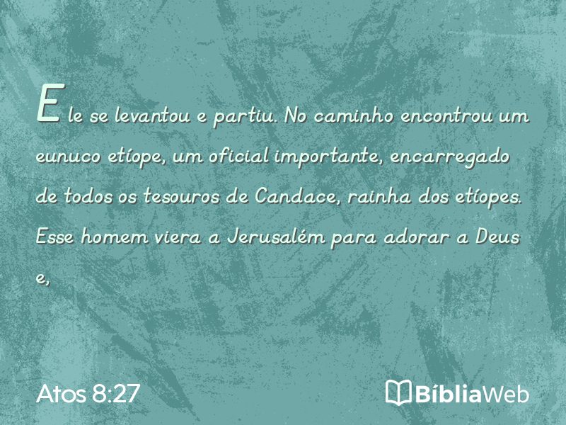 Atos 8:27 em imagem para compartilhar