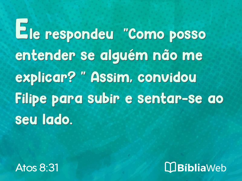 Atos 8:31 em imagem para compartilhar