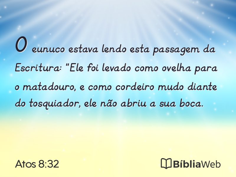 Atos 8:32 em imagem para compartilhar
