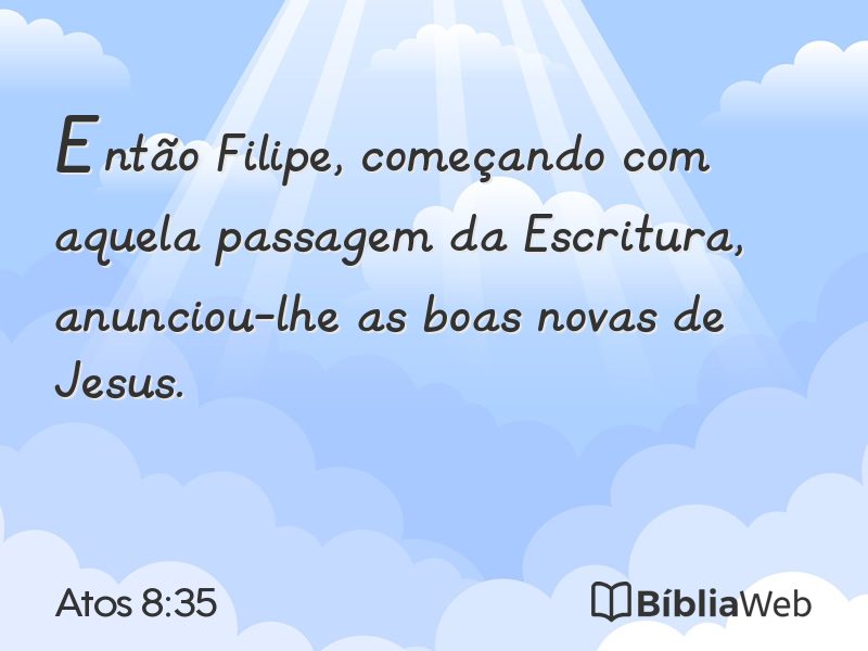 Atos 8:35 em imagem para compartilhar