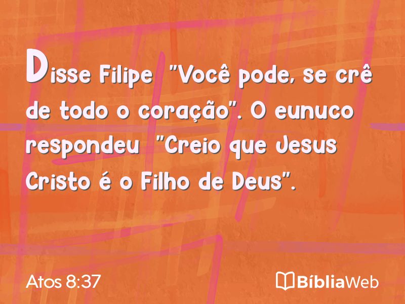 Atos 8:37 em imagem para compartilhar