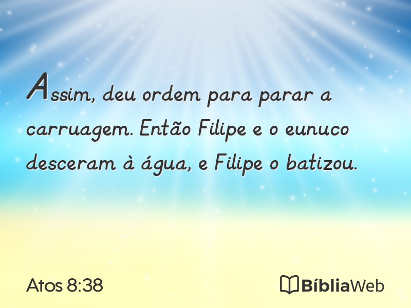 Atos 8:38 em imagem para compartilhar