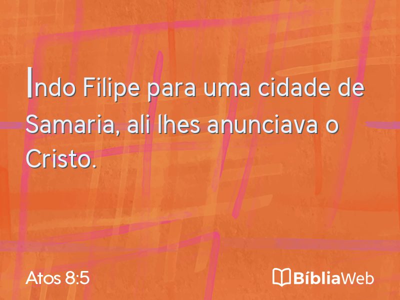 Atos 8:5 em imagem para compartilhar