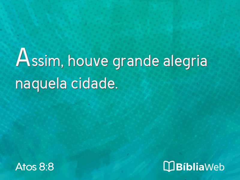 Atos 8:8 em imagem para compartilhar