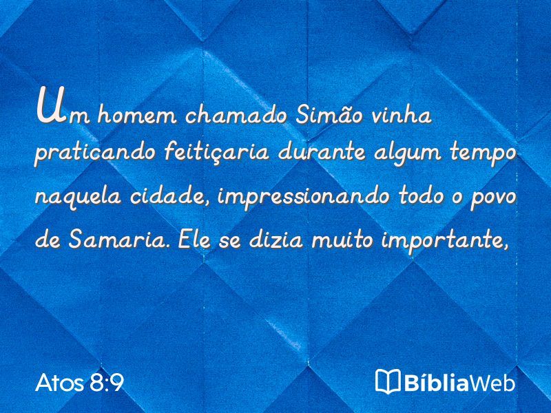 Atos 8:9 em imagem para compartilhar
