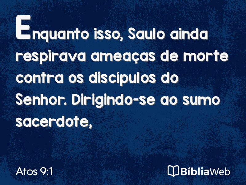 Atos 9:1 em imagem para compartilhar
