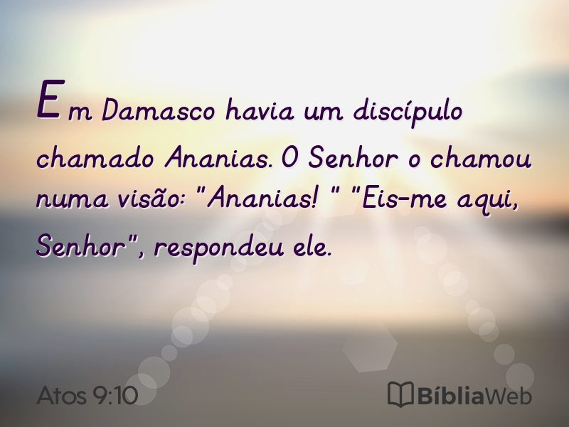 Atos 9:10 em imagem para compartilhar
