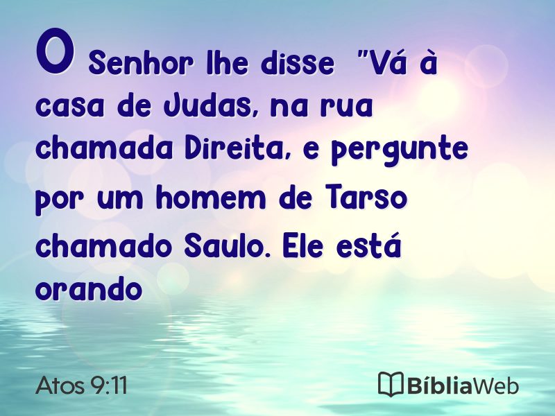 Atos 9:11 em imagem para compartilhar