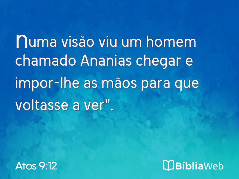 Atos 9:12 em imagem para compartilhar