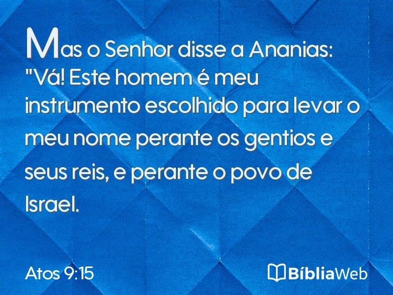Atos 9:15 em imagem para compartilhar