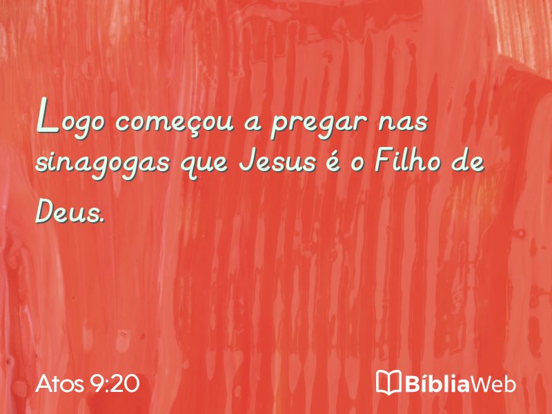 Atos 9:20 em imagem para compartilhar