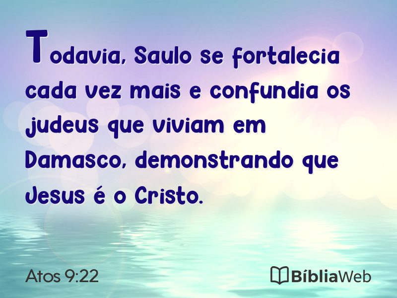 Atos 9:22 em imagem para compartilhar