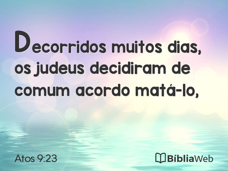 Atos 9:23 em imagem para compartilhar