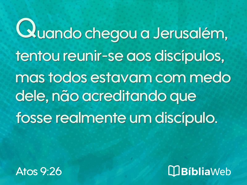 Atos 9:26 em imagem para compartilhar