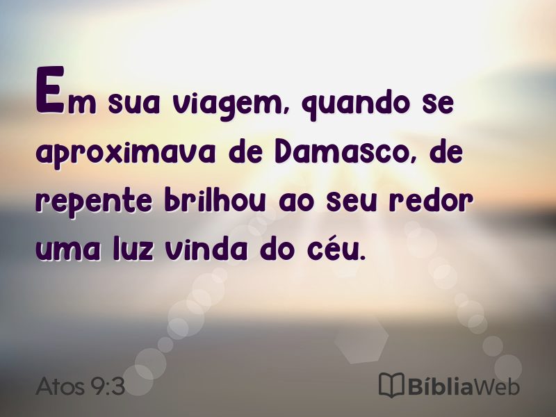 Atos 9:3 em imagem para compartilhar