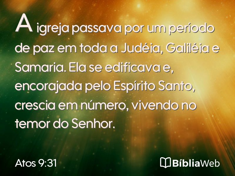 Atos 9:31 em imagem para compartilhar