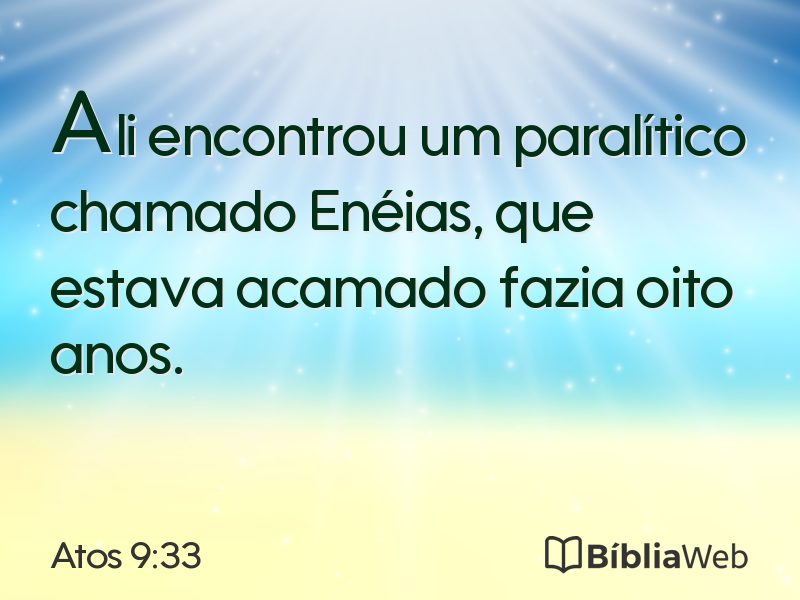 Atos 9:33 em imagem para compartilhar