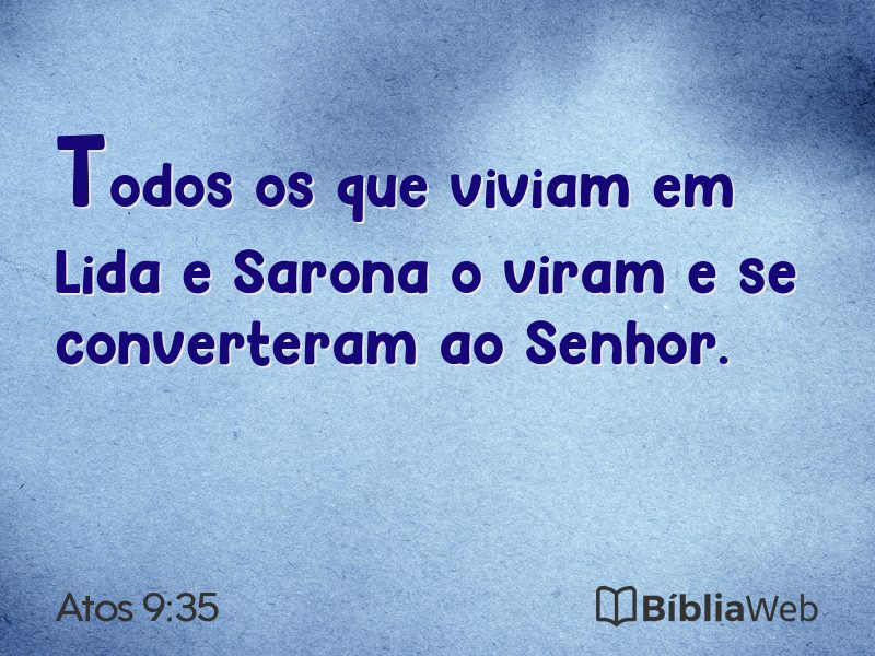Atos 9:35 em imagem para compartilhar