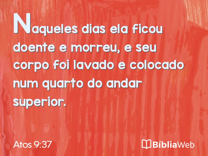 Atos 9:37 em imagem para compartilhar