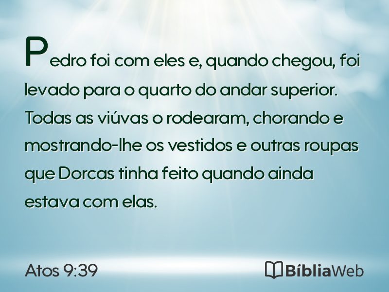 Atos 9:39 em imagem para compartilhar