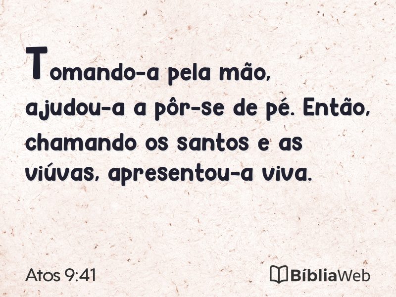 Atos 9:41 em imagem para compartilhar