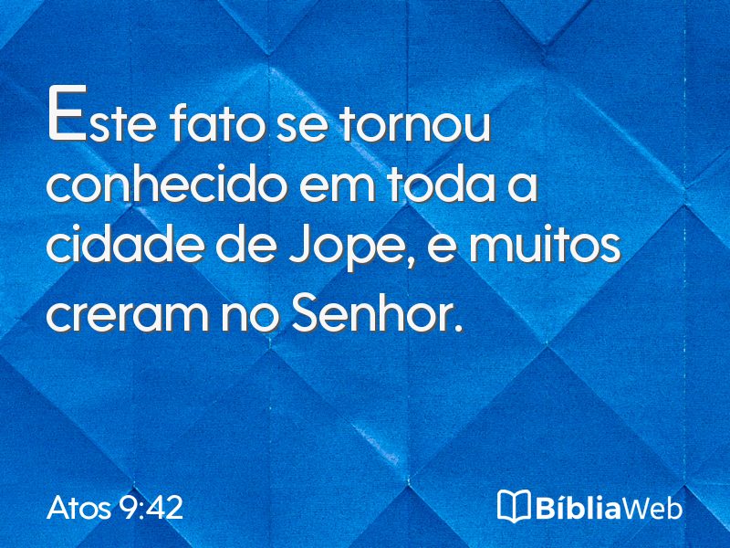 Atos 9:42 em imagem para compartilhar