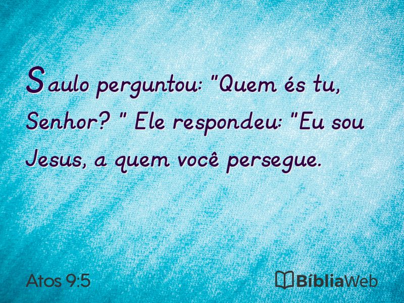 Atos 9:5 em imagem para compartilhar