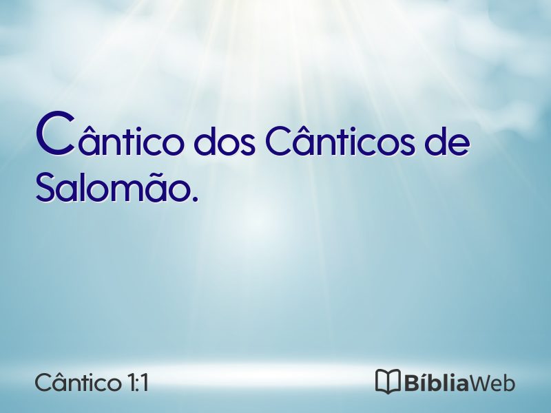 Cântico 1:1 em imagem para compartilhar