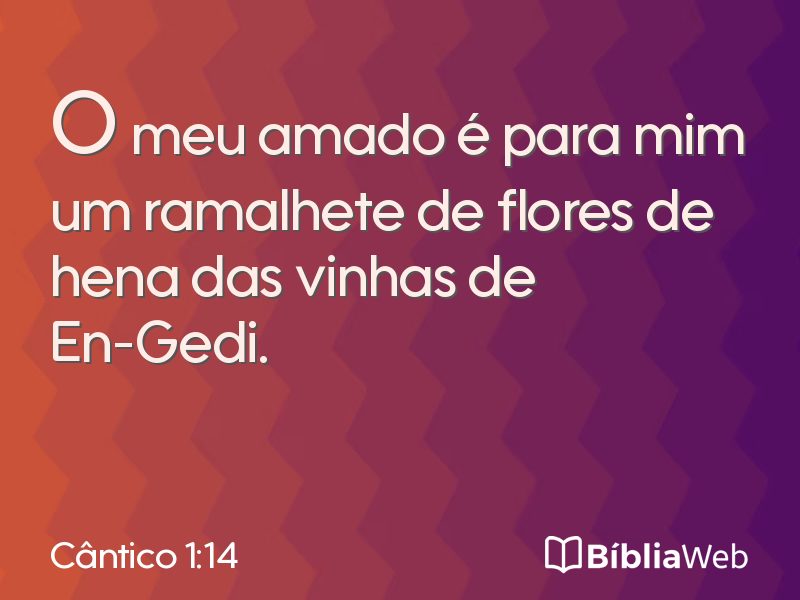 Cântico 1:14 em imagem para compartilhar