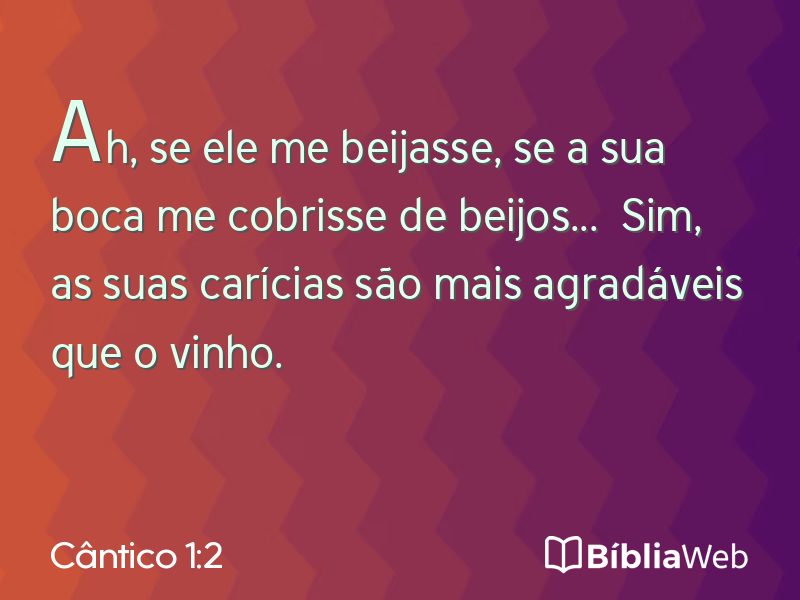 Cântico 1:2 em imagem para compartilhar