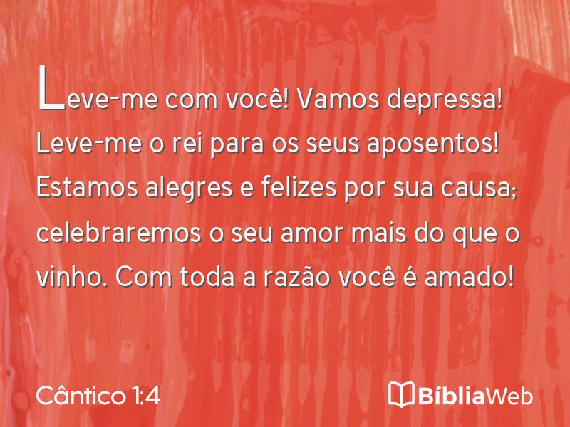 Cântico 1:4 em imagem para compartilhar