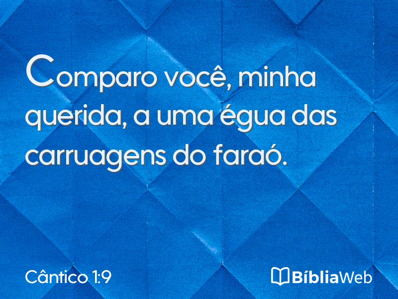Cântico 1:9 em imagem para compartilhar