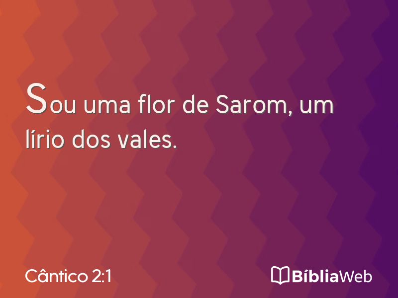 Cântico 2:1 em imagem para compartilhar