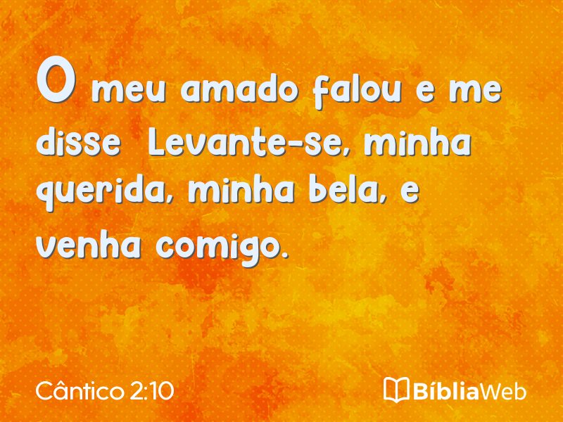 Cântico 2:10 em imagem para compartilhar