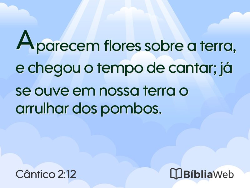 Cântico 2:12 em imagem para compartilhar