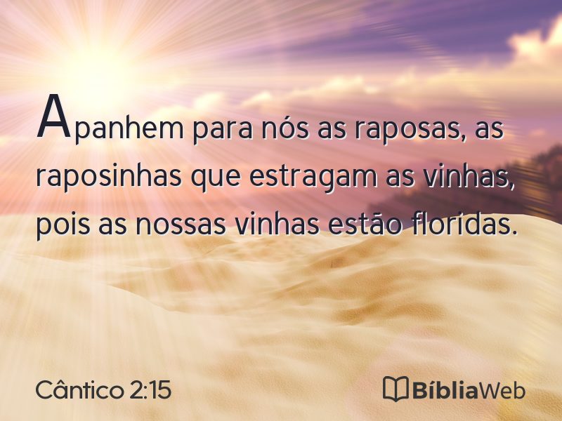 Cântico 2:15 em imagem para compartilhar