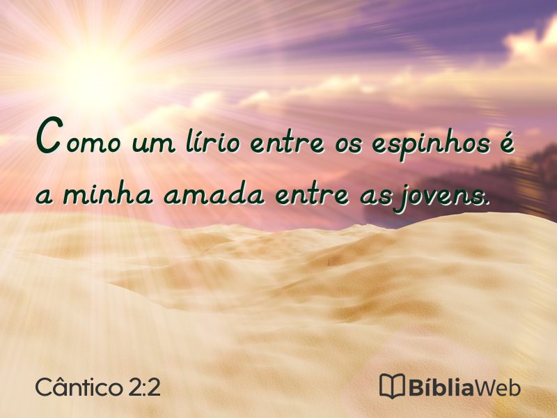 Cântico 2:2 em imagem para compartilhar