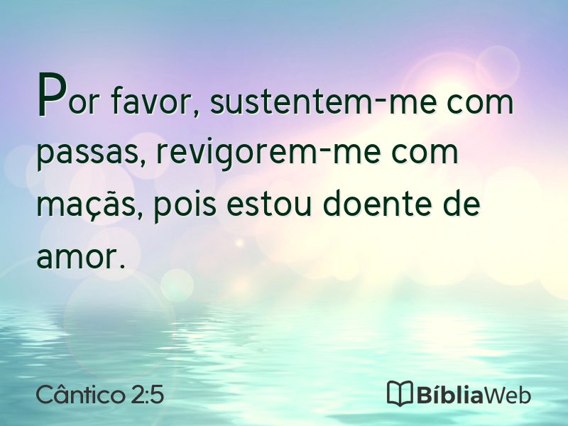 Cântico 2:5 em imagem para compartilhar