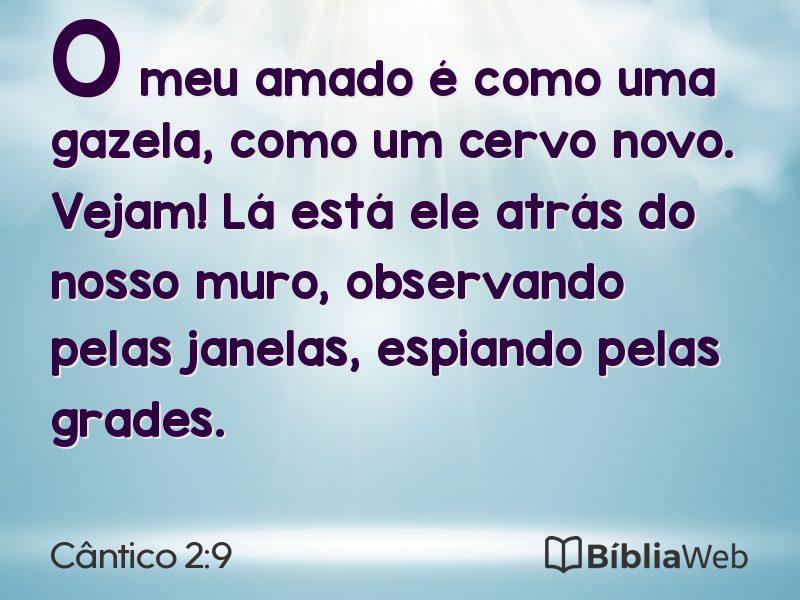 Cântico 2:9 em imagem para compartilhar