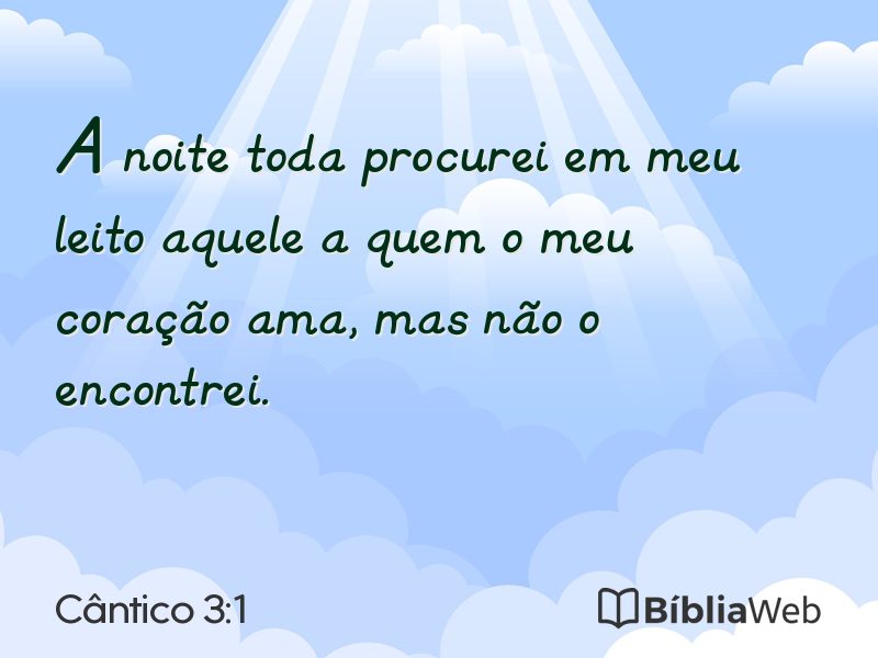 Cântico 3:1 em imagem para compartilhar
