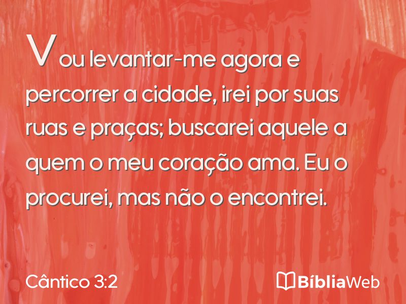 Cântico 3:2 em imagem para compartilhar