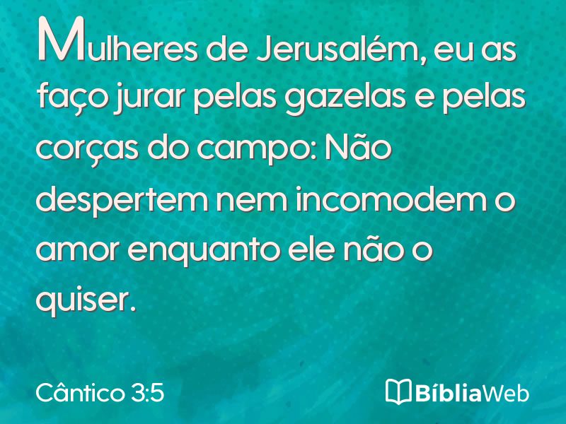 Cântico 3:5 em imagem para compartilhar