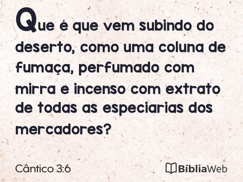 Cântico 3:6 em imagem para compartilhar