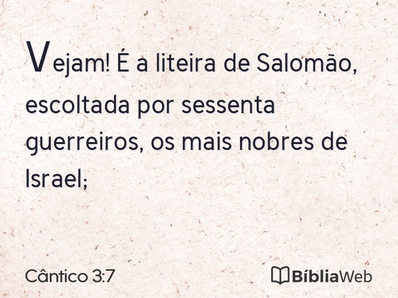 Cântico 3:7 em imagem para compartilhar