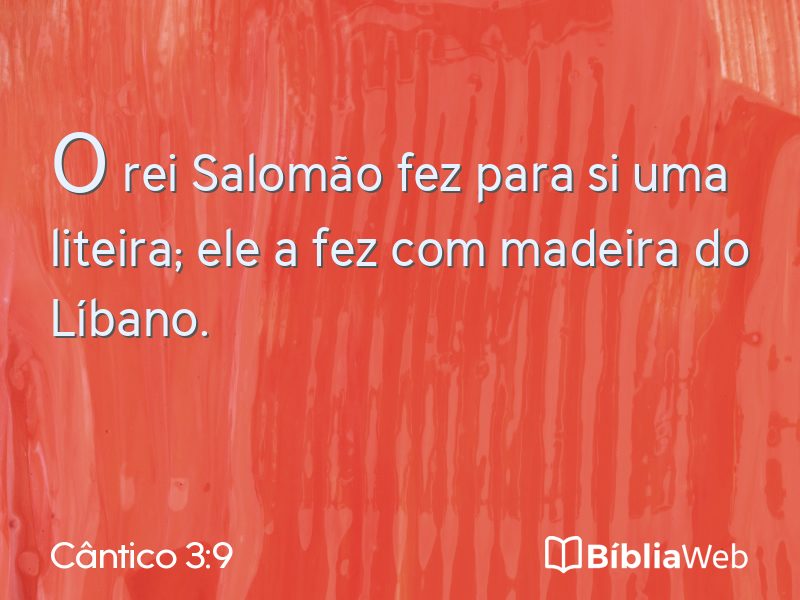 Cântico 3:9 em imagem para compartilhar