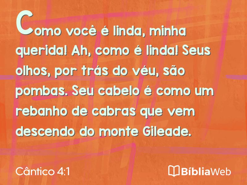 Cântico 4:1 em imagem para compartilhar