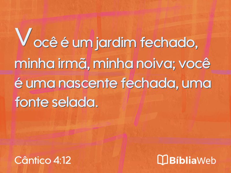 Cântico 4:12 em imagem para compartilhar